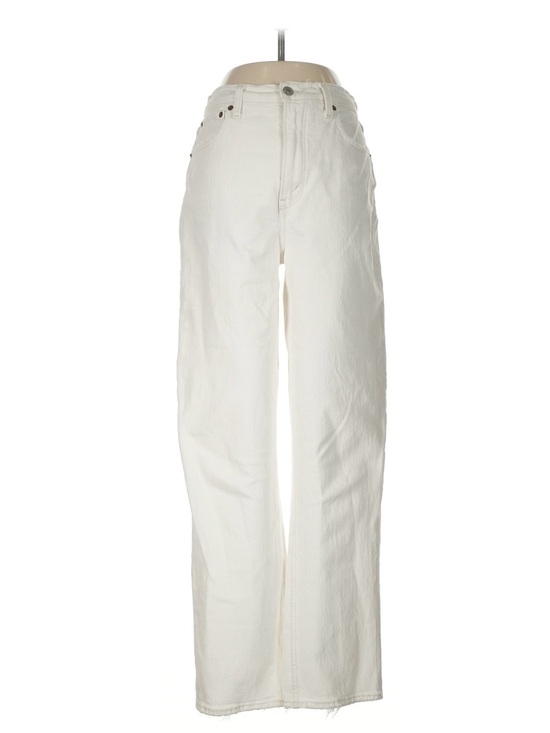 Abercrombie & Fitch Pants - Abercrombie & Fitch Wide Leg High-Rise Jeans in Off-White